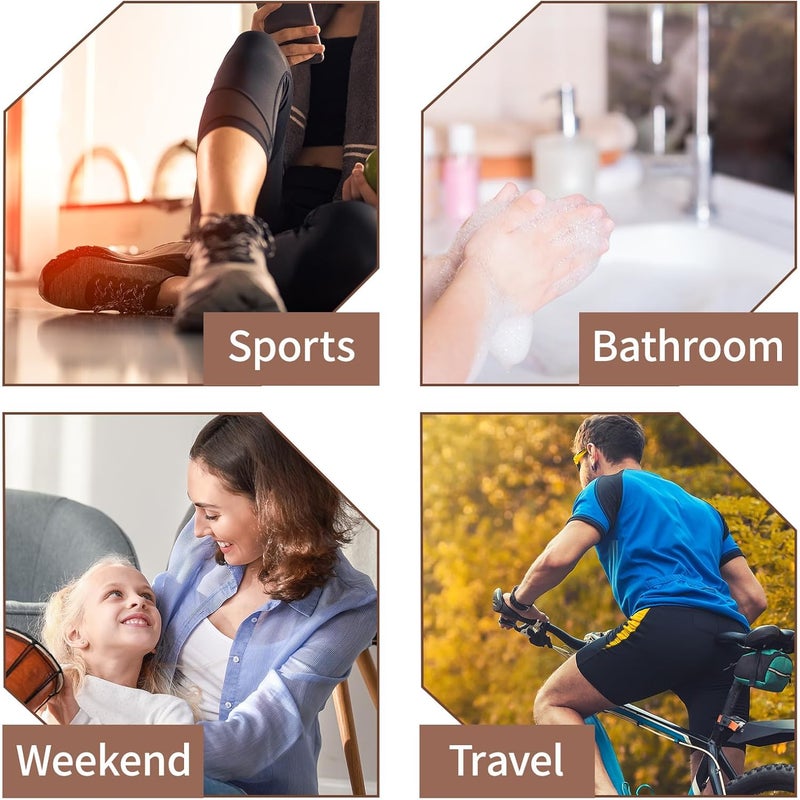 Tekson Travel Bottles Empty 2oz (10 PCS), Plastic Travel Size Cosmetic Container, TSA Amber Squeeze Bottle for Shampoo, Conditioner (Flip Cap) - Image 3